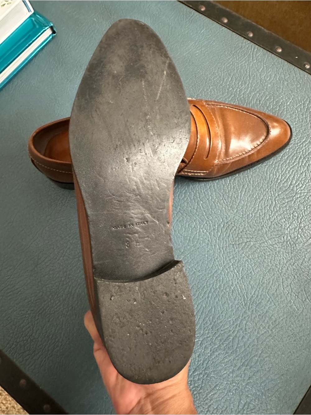 Everlane Tan Brown Leather Penny Loafers - Picture 6 of 6